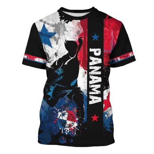 Gukefun Panama Jersey Men Soccer Training T-Shirt - Short Sleeve Athletic Tee Breathable Jersey for Gym & Running