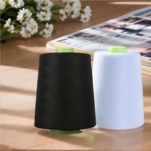 Hilo de costura poliéster negro 7000 yd 4 unidades miniatura 6