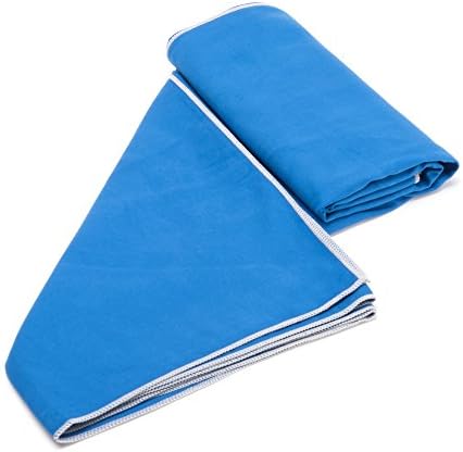 Freemen Microfiber Sports Towel, Quick Drying Suitable for Camping, Gym, Beach, Swimming, Backpacking (28 x 56 inch, Blue/Grey)
