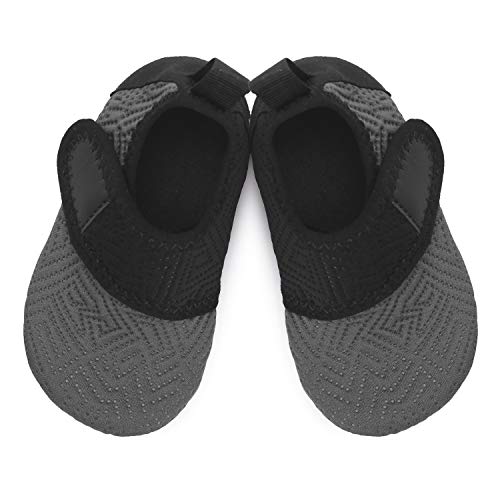 Barerun Baby Water Shoes Barefoot Skin Aqua Sock Swim Shoes For Beach Swim Pool Grey 12-18 Months Infant #TOP2