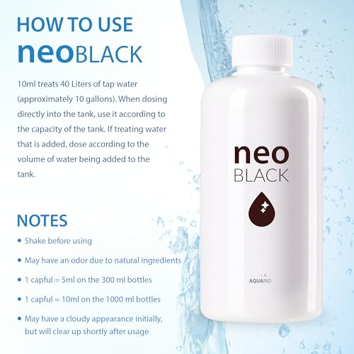Image of Aquario Neo Black - Blackwater Aquarium Conditioner for Freshwater Planted Aquariums - Promotes Spawning & Plant Growth for Biotope Aquariums - Liquid Humic & Fulvic Acid Fish Tank Conditioner- 1000ml