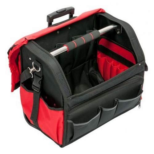 KS Tools 850.0335 ROLLBAG Universal-Werkzeugtasche XL mit Teleskop-Trolly, Rot/Schwarz