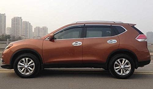 / 8pcs Chrome Mirror Side Exterior Door Handles Bowl Cup Cover Compatible for Nissan Rogue 2014-2020