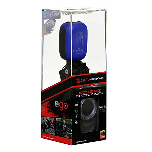 Liquid Image EGO Action-Cam (12 Megapixel CMOS Sensor, microSDHC-Kartenslot, USB 2.0) blau