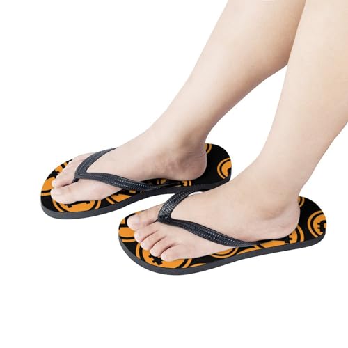 Bitcoin Logo Slim Flip Flops for Women Men Casual Non-Slip Sandals Beach Flip Flop Shower Slippers4