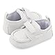 MASOCIO Baby Schuhe Junge Mokassins Babyschuhe Lauflernschuhe Kleinkind Jungen Elegante Shoes Größe 19 6-12 Monate Weiß