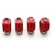 EXREIZST 4 Premium Soft Leather Cuffs Adjustable Leather Straps for Hand and Wrist and Ankle Adjustable Indoor Home Gyms Aid Training Tools Set, Red