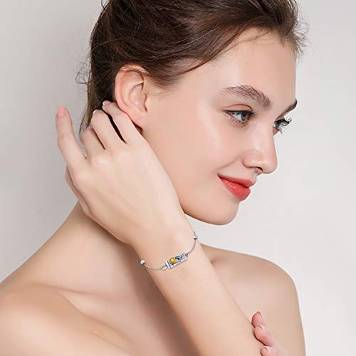 Lonago Sunflower Bar Bracelet Cremation Urn Bracelet For Ashes Keepsake Memorial Bar Urn Bracelet Gift For Women #TOP4