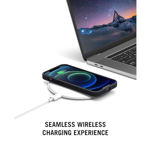 Image of DailyObjects Case for iPhone 16 Plus Compatible with Mag-Safe Wireless Charging, Flekt Liquid Silicone Slim Shockproof Back Cover, Black