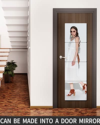 Nc 4PCS,12 IN X12 IN Unbreakable Acrylic Mirror Non-Glass Shatterproof Mirror Full Length Wall Gym thumb #4