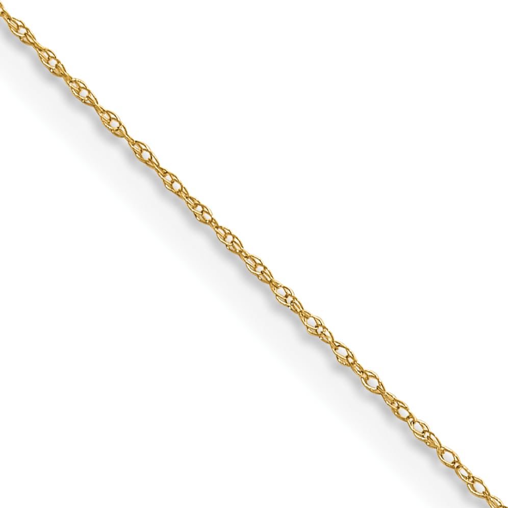 IceCarats 14K Solid Yellow Gold 0.4mm Cable Rope Chain Twisted Link Necklace2