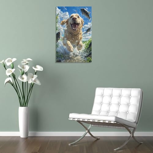 Labrador Retriever peintures sur toile art canin - 5