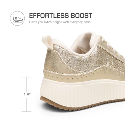Image of DREAM PAIRS Women Chunky City Tweed Comfortable Casual Platform Fashion Sneaker