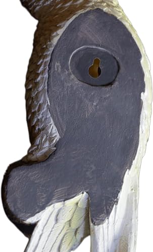 Teaeeno RESIN BIRDS Real Bird Wall Resin Statue Decor,Tiki Bar Decorations,Parrot Sculpture Home Decor,Outdoor Figurine Ornaments-Garden Tree Sculpture,Animal Statue thumb #5