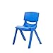 ECR4Kids School Stack Resin Chair, Indoor/Outdoor Plastic Stacking Chairs for Kids, 12 inch Seat Height, Blue (6-Pack)