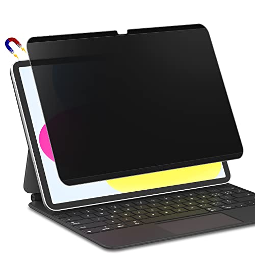 Image of FILMEXT iPad 10th Generation Privacy Screen Protector iPad 10.9 2022, Magnetic Anti-Spy Anti Glare Blue Light Filter, Removable Installation for iPad 10.9-inch A2696 /A2757 /A2777, [Landscape Privacy] | FILMEXT Anti-Spy Anti Glare Blue Light Filter, Removable Installation for iPad 10.9in A2696 /A2757 /A2777 [Landscape Privacy]