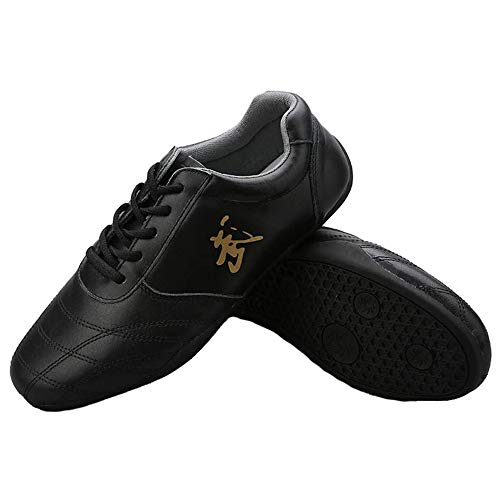 Meng Artes Marciales Zapatos De Taekwondo Ligero Transpirable Deporte Boxeo Karate Kung Fu Taichi Zapatos for Adultos Y Niños (Color : Black, Size : 41)