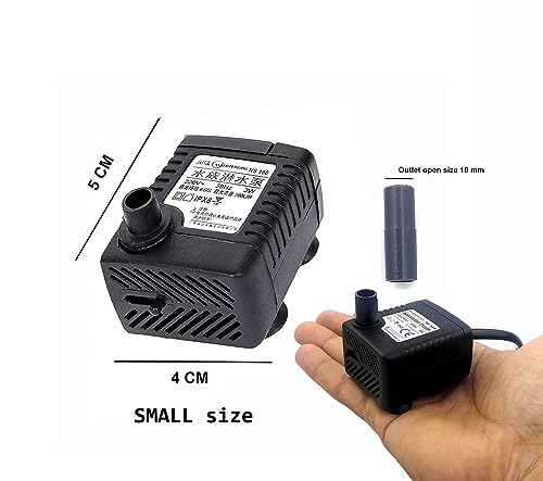 Image of Banshika Mini Water Fountain Pump 3W Small Submersible Pump for DIY Crafts | Indoor Fountain | Aquarium /Fish Tank (Power:3W, H.MAX:0.6M, Flow Rate:200L /H)