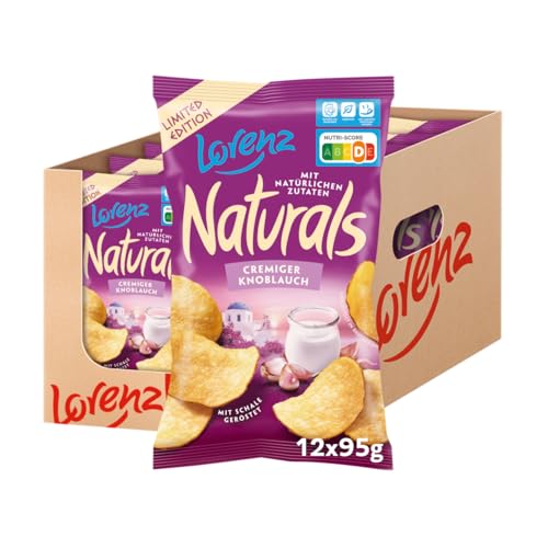 LORENZ | Naturals Cremiger Knoblauch | 12 x 95 g | vegetarisch | Ltd. Ed.