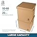 Jelmaica Vinyl Record Storage Box - Moving Box with Handles and Lids - Sturdy Cardboard Crate for Vinyl storage - Holds Up to 60 Records or LPs - Set of 4 Boxes (Kraft)