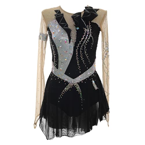 Robe de patinage artistique ajustée évite les gênes costume de danse