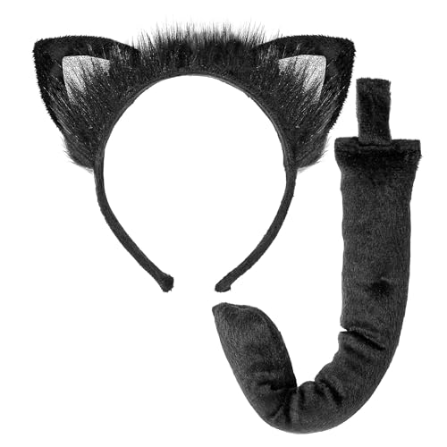W WIDMANN MILANO Party Fashion - Verkleidungsset Katze, Ohren und Schwanz, Karneval, Mottoparty