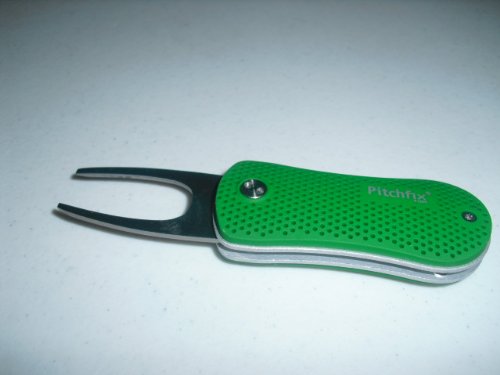 AMAGolf Pitch Fix Switch Blade Divot Tool w/Ball Marker Green/White AMAGolf Pitch Fix Switch Blade Divot Tool w/Ball Marker Green/White