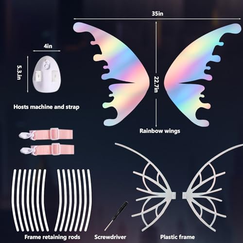 Alas Elfo Mariposa con Luces LED para Perro Mediano miniatura 4