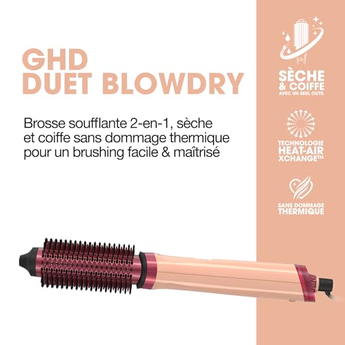 ghd - Brosse soufflante ghd Duet Blowdry (Pêche acidulée) Collection Jelly - 2-en-1 sèche et coiffe sans dommage - 3x plus de volume - Brushing facile à la maison - S'utilise sur cheveux mouillés/secs – vue 2