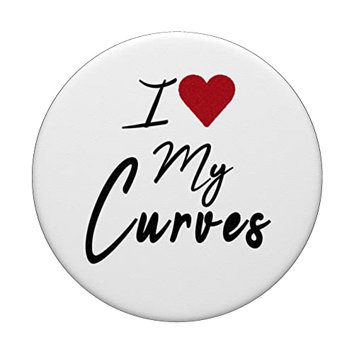 I Love My Curves Thick Womans PopSockets Swappable PopGrip, Black - Image 3