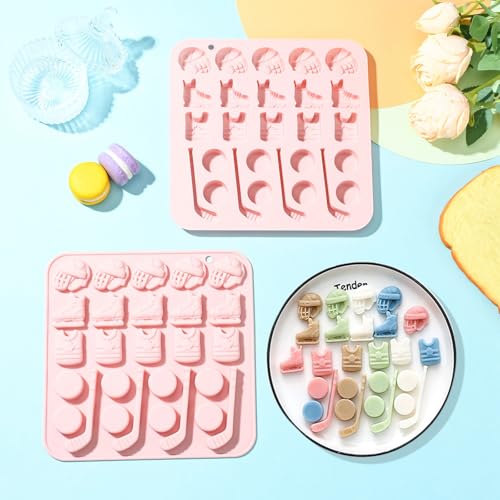 Moldes de silicona hockey 2 piezas para repostería miniatura 6