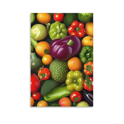 Impression sur toile moderne pour égayer un bureau sombre avec des fruits