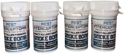 SMOKE BOMB - Insect Foggers, 4 Pack, for House Flies, Mosquitoes, Cockroaches, Bedbugs, Fleas, Moths, cluster flies and Beetles