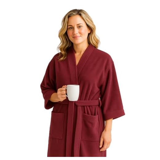 Roupão de Banho Feminino | Algodão Felpudo Macio | Manga 3/4 | Pós-Banho | Tamanho Único 36-44 | Alta Absorção