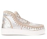  Mou Stivaletto Summer Eskimo In Pelle Argento Intagliata