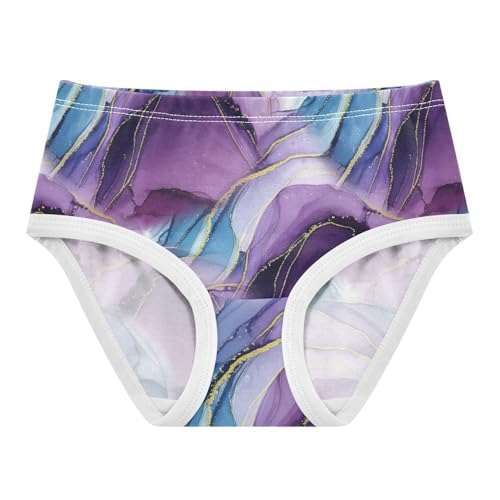 Joisal Aesthetic Purple Blue Toddlers Underwear Floral 2t Cotton Cute Panties Girl Pattern Briefs Kids Undies