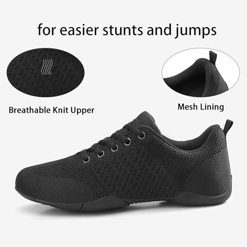 Image of Cheerleading Shoes for Girls Women Dance Cheer Sneakers Tumbling Exercise Aerobic Fitness Training