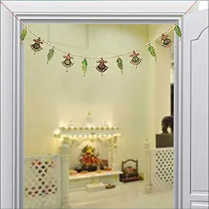 Kaameri Bazaar Metal Door Toran (38 x 3.5 inch, Multicolour)