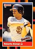 Roberto Alomar baseball trading card 1988 Donruss Best #42 Rookie (SD Padres)
