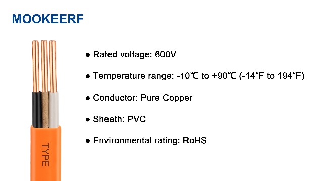 Image of 10 /2 Wire with Ground - 15FT 10 Gauge NM-B Non-Metallic Sheathed Cable 100% Pure Copper 10 AWG 2 Conductor Residential Indoor Wire for Outlets, Switches, Other Loads and Lighting Wiring Projects etc.