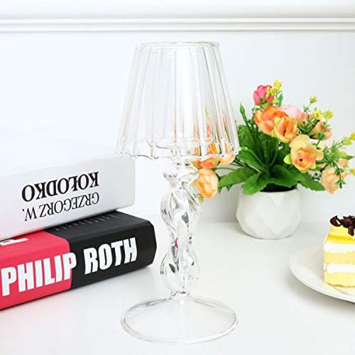 Artibetter 3pcs Crystal Candles Desk Decorations Desk Lamp Decoration Stemmed Hurricane Candle Holder White Lantern Table Tray Glass Home Decor Candlestick European Style Candle Cup