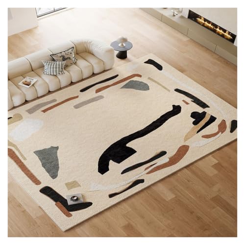 Tapis de chambre minimaliste poils courts 140x200 table basse