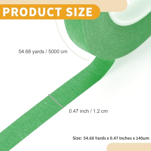 Image of 1 Pc Painters Tape Masking Master Tape Easy Removal Green 5000x1.2x0.01cm / 54.68 Yards x 0.47 Inches x 140um
