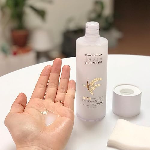 Thankyou Farmer Rice Pure Essential Toner 7.03 Fl Oz, Brightening Milky Toner For Dry And Sensitive Skin, Exclusive Korean Rice Extracts, Alcohol-Free, Fragrance-Free, Korean Toner, Korean Skincare #TOP3