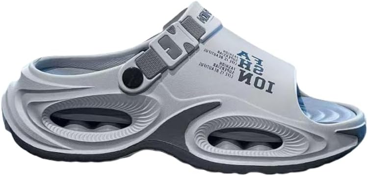 Men's thick-soled slippers with exposed toes, EVA sole, comfortable and lightweight. Suitable for daily indoor and outdoor wear as well as for beach use.
