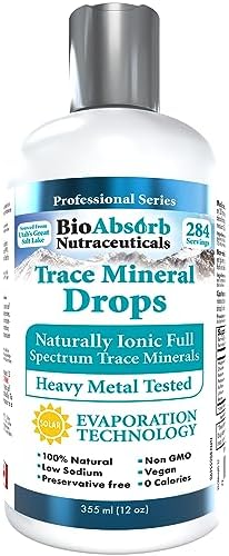 Trace Mineral Drops. Heavy Metal Tested. 284 Servings of Organic Trace Minerals From Concentrated Utah's GSL Sea Water. 125mg of Ionic Magnesium (355 ml)