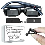 Zooplan Nose Gap Light Blocker for Xreal 1S/ONE Pro/ONE -Soft TPU Nose Pad Arm Light Shield Clips, Weigh 3g Non-Scratch Anti-Light Leakage Kit for AR Glasses (Xreal Series, 1)