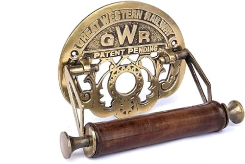 Retro Collections Traditional GWR Antique Brass Finish Toilet Roll Holder in