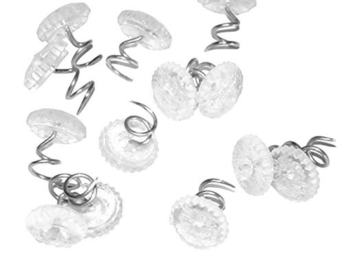 image for SOWAKA 30 Pcs Twist Pins Upholstery Clear Heads Slip Cover Fasteners H