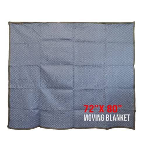 Boxer 72 In X 80 In Non-Woven Universal Moving Blanket Pro Value - Multipurpose, Lightweight, Blue Color, Scratch Protection (1) #TOP8